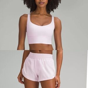 lululemon athletica Light Pink Athletic Shorts & Bra